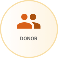People icon with the word Donor