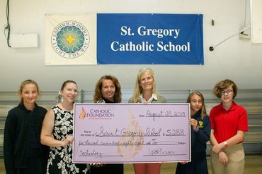 St. Gregory School check presentation