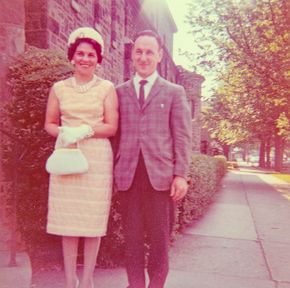 John and Rose DeMarco outside of Saint Paul Church, Erie