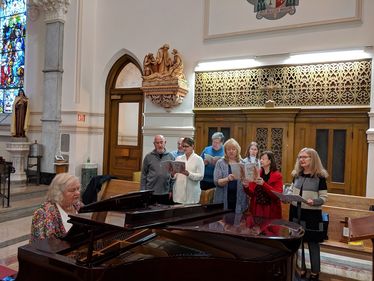 Christine Pawlowski and the St. Andrew Parish choir