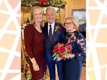 (L to R) Lisa Louis, Executive Director of the Catholic Foundation, Bill Steger, and Ruthanne Beighley